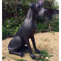 Western Style Bronze Life Size Great Dane Dog Statue